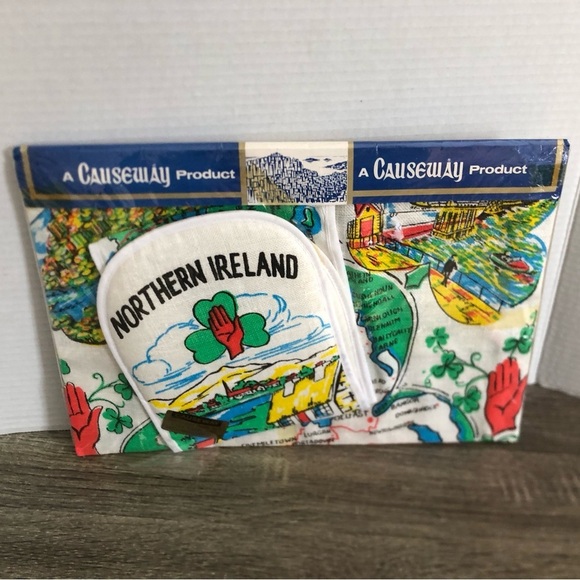 Vtg Northern Ireland Kitchen Linen Set - Picture 2 of 9